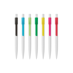 Pennen bedrukken Rhône wit met gekleurde clip